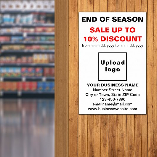 シーズン終了の販売ビジネスのホワイトポスター ポスター
