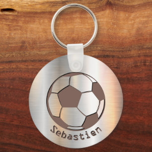 シーズン終了サッカーチームのギフトシルバー名 キーホルダー