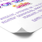 シーズン終了セール ピンクロゴ ガレージ ヤードセール ポスター (角)