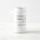シーズン賞のスポーツ選手またはサッカークラブ選手 ビールジョッキ (正面左)