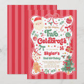 シーズン2でクリスマスと2歳の誕生日をお祝い 招待状 (正面/裏面)