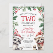 シーズン2 | Raccoonsクリスマス2回目の誕生日 招待状 (正面)