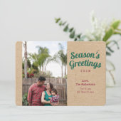 シーズン・グリーティング カード Kraft フォト ホリデー カード (スタンド正面)