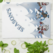 シーズン・グリーティング キッチンタオル (折り畳み)