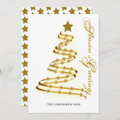 シーズン・グリーティンズ・金ゴールドツリースターズ抽象芸術概要 シーズンカード (正面/裏面)