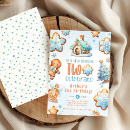 シーズンTWO BLUE祝男の子2歳の誕生日 招待状