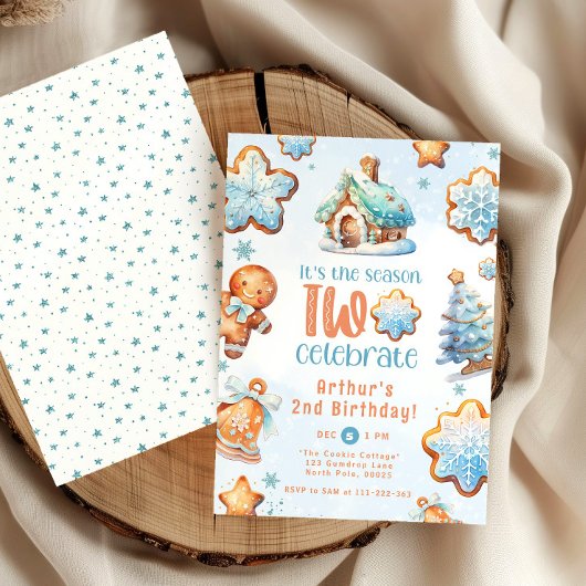 シーズンTWO BLUE祝男の子2歳の誕生日 招待状