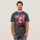 シーズーとリラックスするアディロンダックチェア 夏の犬の日 Tシャツ (正面フル)