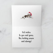 シーズーのクリスマスドッグ カード (内部)