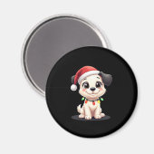 シーズーサンタクリスマスツリーライト クリスマス犬ラブ マグネット (正面/裏面)