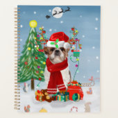 シーズー犬と雪のクリスマス プランナー手帳 (正面)