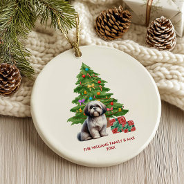 シーズー犬のクリスマス オーナメント 名入れ