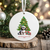 シーズー犬のクリスマス オーナメント 名入れ
