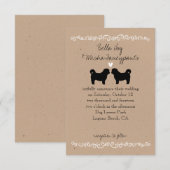 シーズー犬のシルエット ウェディング招待状 招待状 (正面/裏面)
