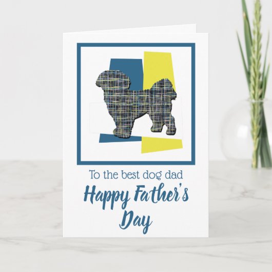 シーズー犬 シルエット トリカラー 父の日 カード (正面)