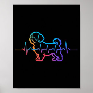 シーズー犬 シーズー犬 ハートビート シッツーフunnySh ポスター