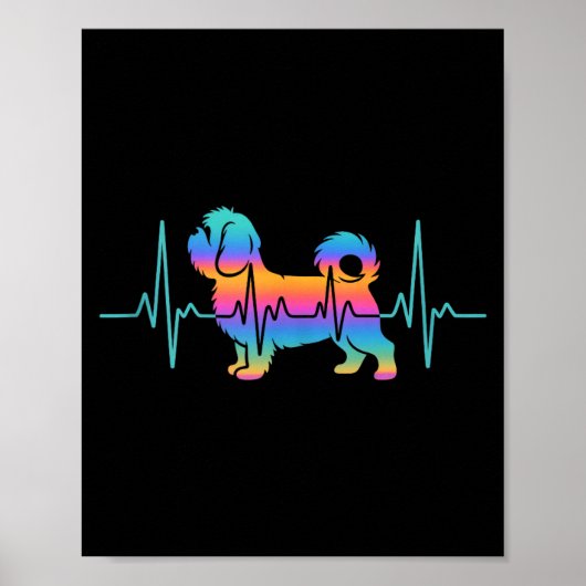 シーズー犬 シーズー犬 ハートビート シッツー 面白いSh ポスター (正面)