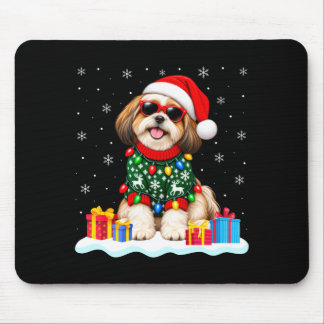 シーズー クリスマスセーター サンタ帽子 クリスマス ペット 犬 マウスパッド