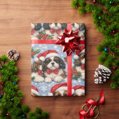 シーズー クリスマス ギフト包装紙 ラッピングペーパー