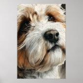 シーズー・ドゥードルの犬の肖像画 ポスター (正面)
