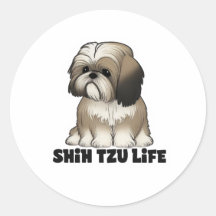 シーズー・ライフ - かわいい犬のイラスト