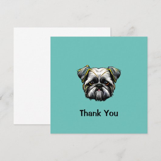 シーズー 感謝 招待状 (正面/裏面)