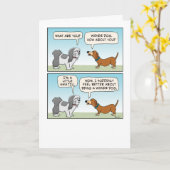 シーズー(犬)おもしろいズアンドウィーナードッグ誕生日 カード (黄色い花)