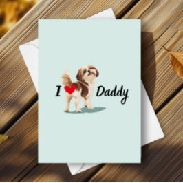 シーズー（犬）おもしろいズドッグバムお尻とハート父親の日 カード