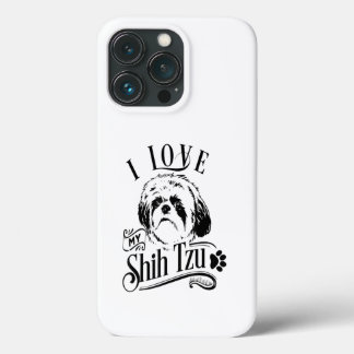 シーズー(犬)が好き~かわいい動物のペットペー犬の愛~ iPhone 13 PROケース
