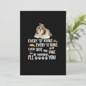 シーズー（犬）つず焼く食べ物を作るたびの軽食 サンキューカード (スタンド正面)