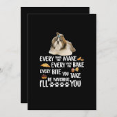 シーズー（犬）つず焼く食べ物を作るたびの軽食 サンキューカード (正面/裏面)