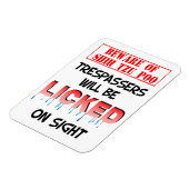 「シーズー（犬）に気を付けろ」マグネット（白） マグネット (左側)