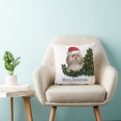 シーズー(犬)のクリスマス クッション (椅子)