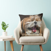 シーズー(犬)の大笑いスマイル文字カスタマイズ クッション (椅子)