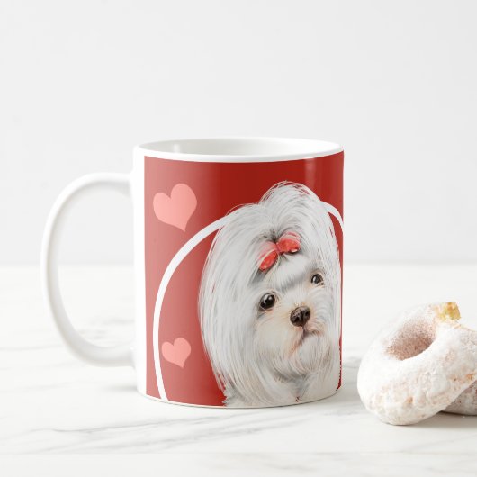 シーズー(犬)の子犬すべてのスナックあなたが作る コーヒーマグカップ (ドーナツ)