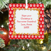 シーズー(犬)の子犬のクリスマスパーソナライズされた メタルオーナメント