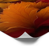 シーズー（犬）の子犬遊の紅葉 ポスター (角)