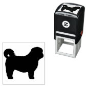 シーズー（犬）の犬の毛のシルエット セルフインキングスタンプ (インサイチュ)