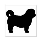 シーズー（犬）の犬の毛のシルエット セルフインキングスタンプ (デザイン)
