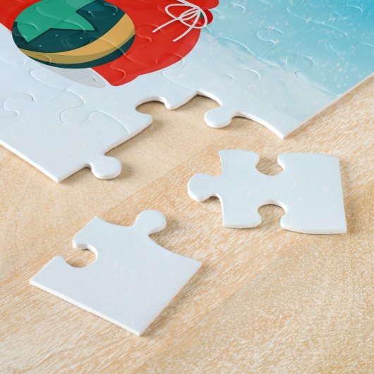 シーズー（犬）の雪の中のTzuクリスマスの贈り物 ジグソーパズル (側面)