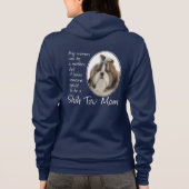 シーズー（犬）のTzuのお母さんのフード付きスウェットシャツ パーカ (裏面)