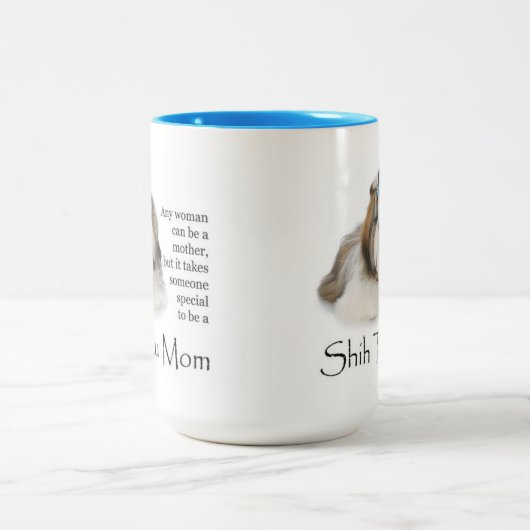 シーズー（犬）のTzuのお母さんのマグ ツートーンマグカップ (中央)