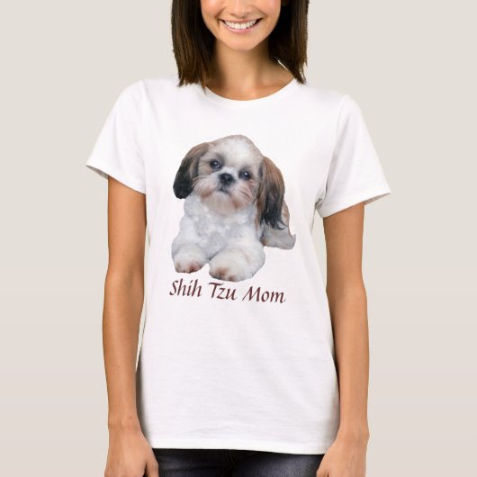 シーズー（犬）のTzuのお母さんの女性Tシャツ Tシャツ (正面)