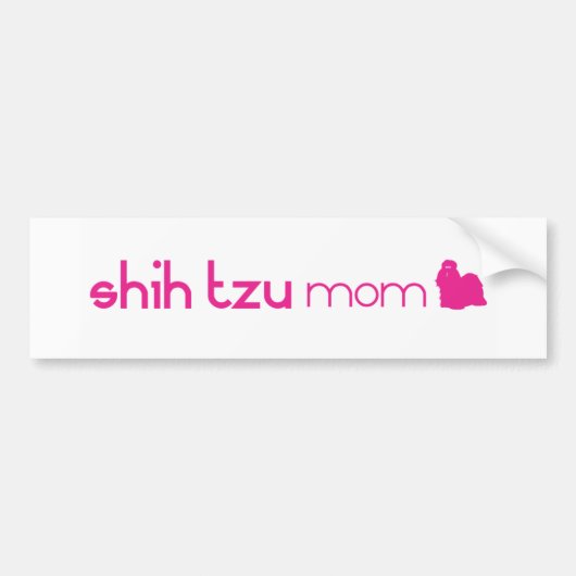 シーズー(犬)のTzuのお母さん バンパーステッカー (正面)
