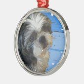 シーズー（犬）のTzuのオーナメント メタルオーナメント (左)