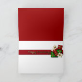 シーズー（犬）のTzuのクリスマスのフォトカード シーズンカード (内部)