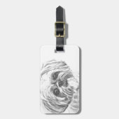 シーズー（犬）のTzuのスケッチ ラゲッジタグ (正面縦)