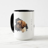 シーズー（犬）のTzuの元の芸術のマグ マグカップ (正面左)