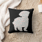 シーズー（犬）のTzuの単語の芸術 クッション (ブランケット)