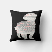 シーズー（犬）のTzuの単語の芸術 クッション (裏面)